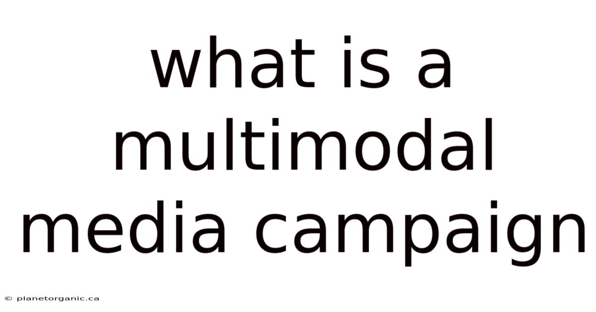 What Is A Multimodal Media Campaign