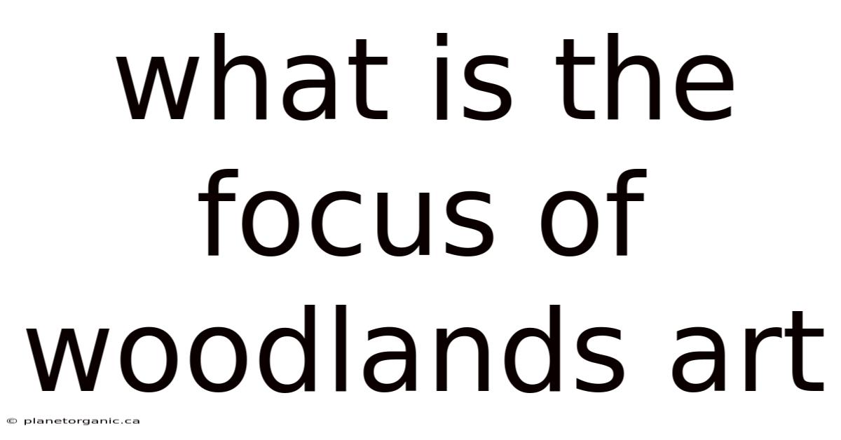 What Is The Focus Of Woodlands Art