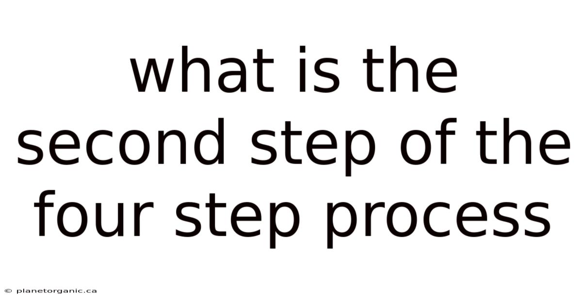 What Is The Second Step Of The Four Step Process