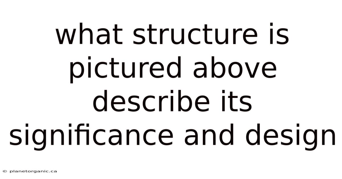 What Structure Is Pictured Above Describe Its Significance And Design
