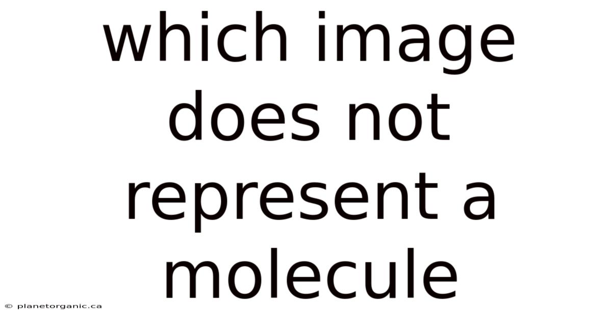Which Image Does Not Represent A Molecule