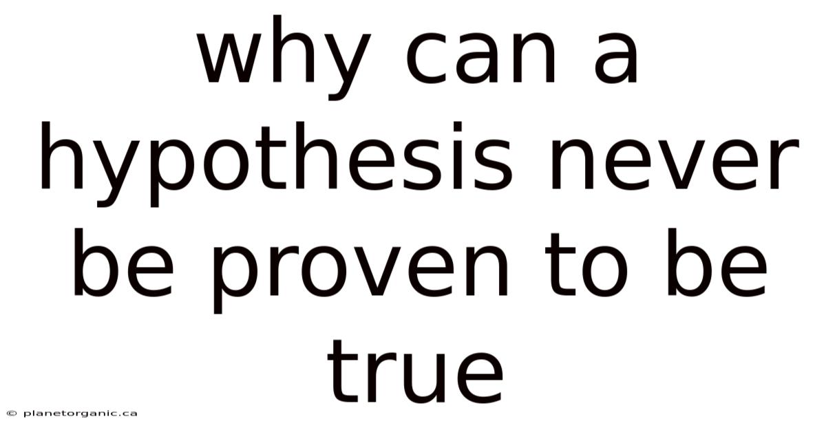 Why Can A Hypothesis Never Be Proven To Be True