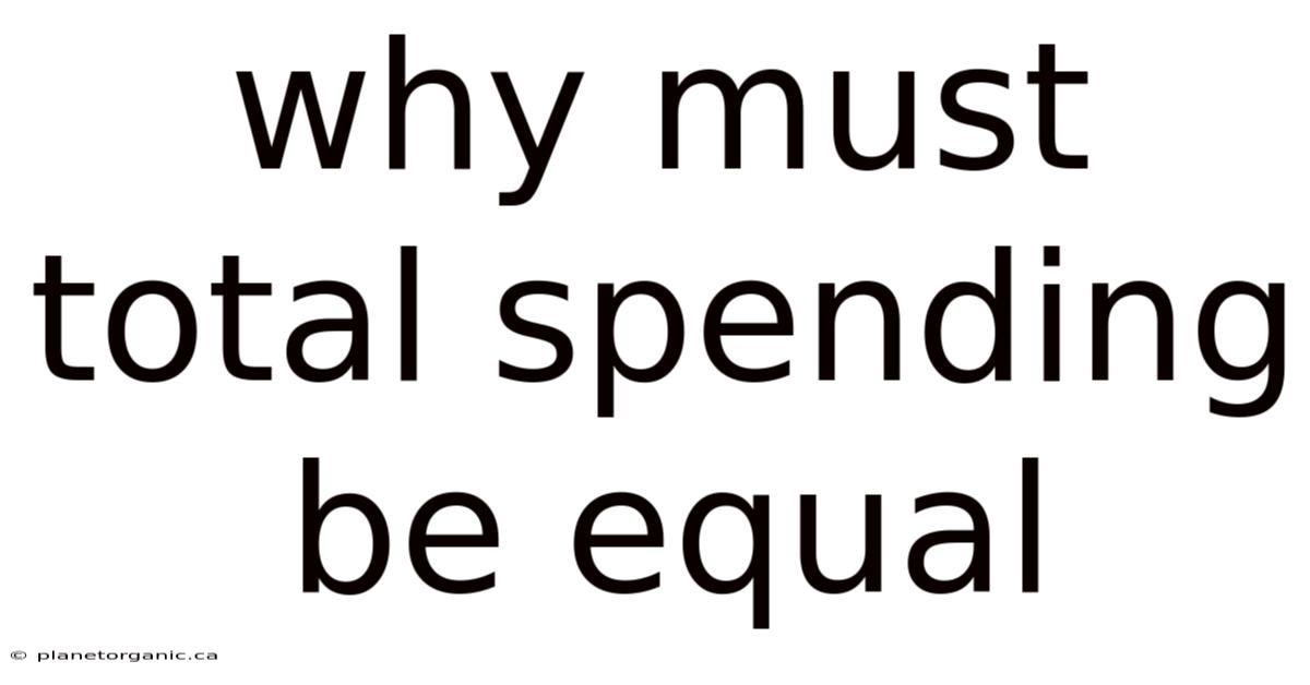 Why Must Total Spending Be Equal
